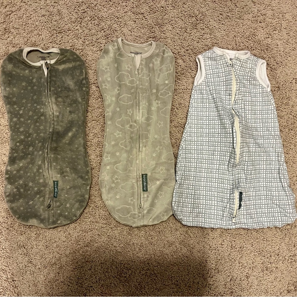 SwaddleMe Sleep Sacks in Green, Cream, and Blue